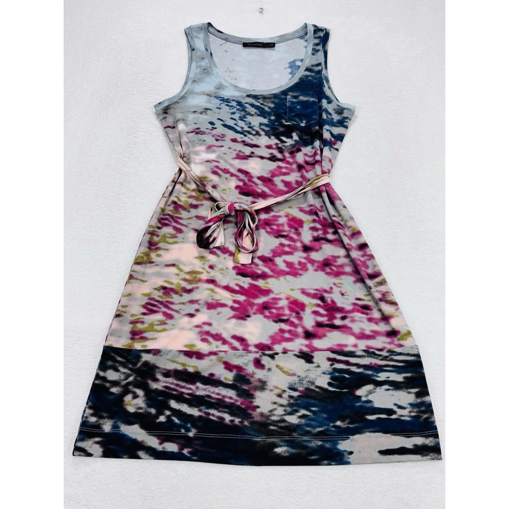 The Limited Tank Top Dress Tie-dye with Belt Light Weight Beach Lounge